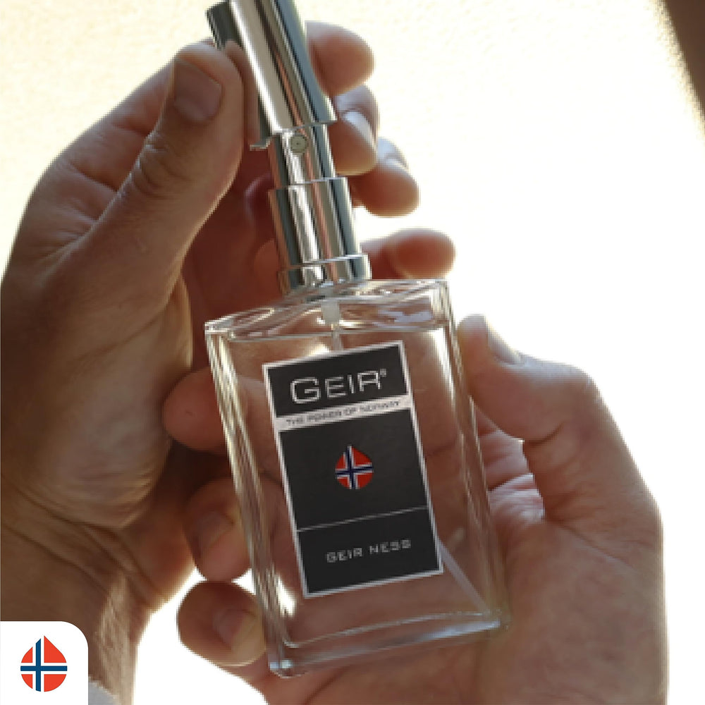 Geir Ness Geir Eau de Parfum notes reflect Norwegian heritage and aromatic herbs.