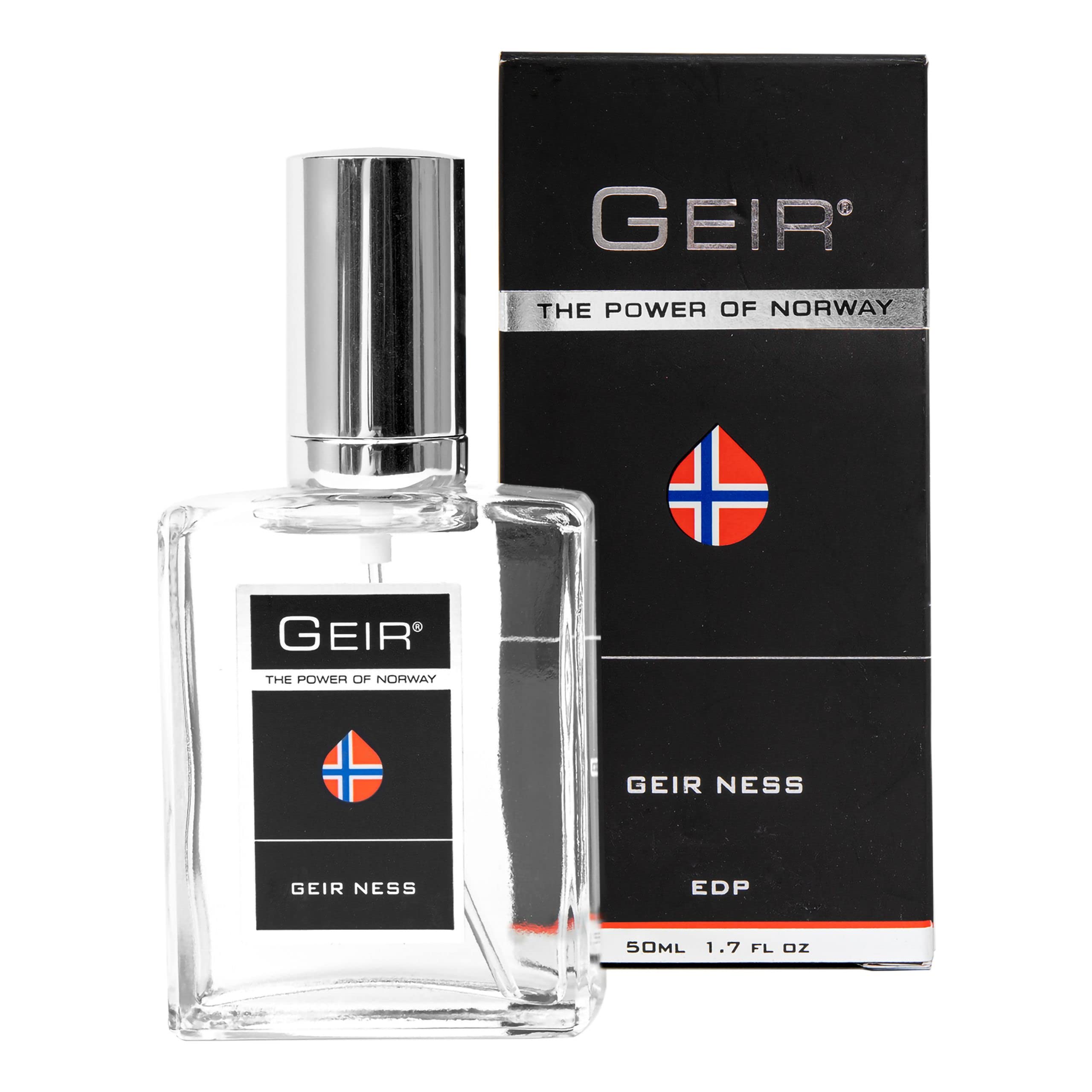 Geir Ness EDP bottle close-up for lasting freshness on the go.