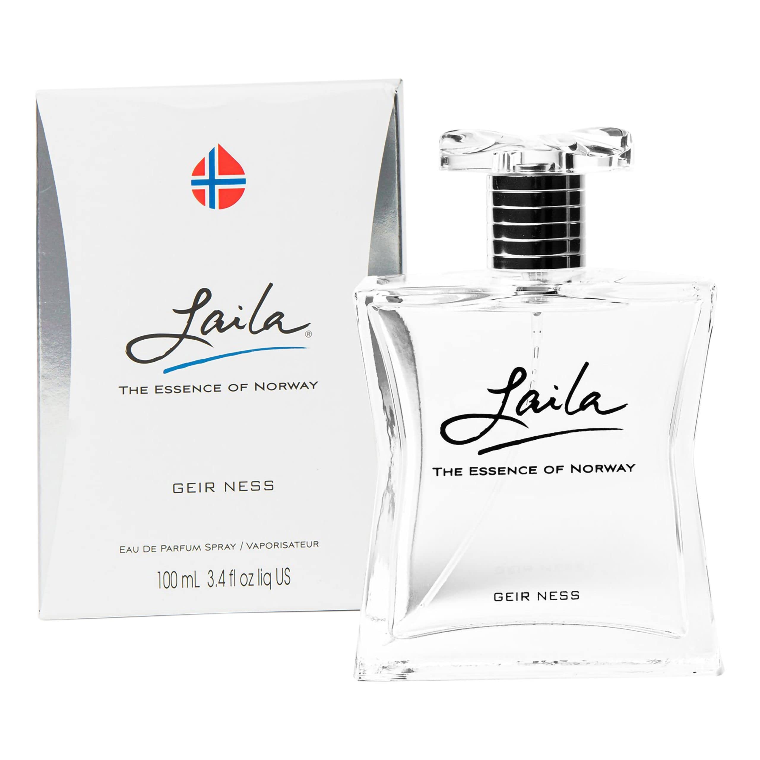 Geir Ness Laila bottle front displaying airy fragrance for daily wear.