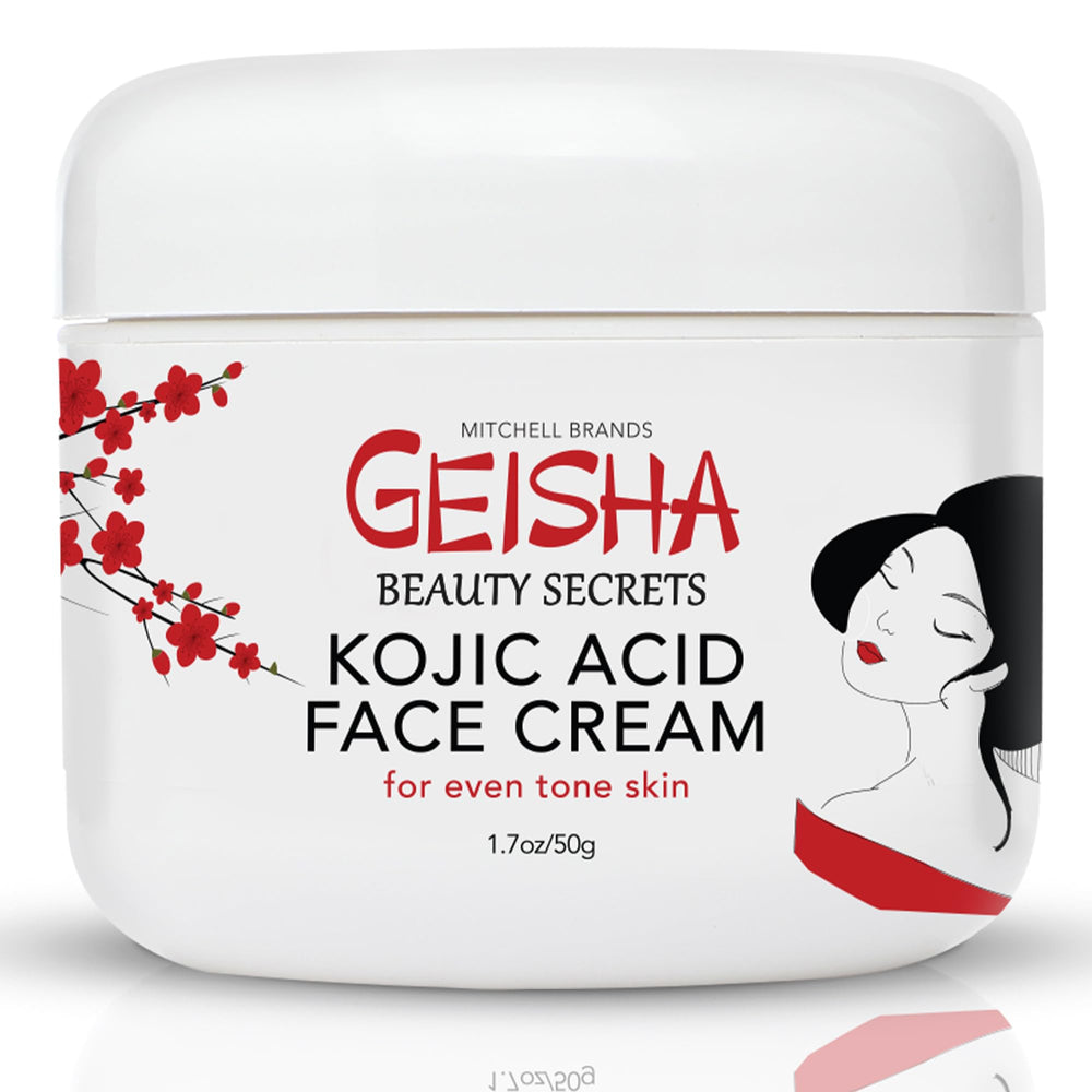 OMIC Geisha Kojic Acid Cream packaging highlights premium brightening formulation.