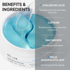 Gel Lab REGLOW eye patches being applied from a pouch for a quick morning routine