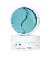 Gel Lab REGLOW eye patches packaging shows premium vegan skincare for hydration