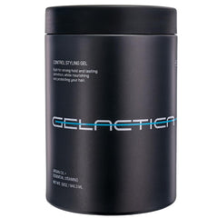 Gelactica Max Control bottle front shows strong hold for all-day slick-back looks.