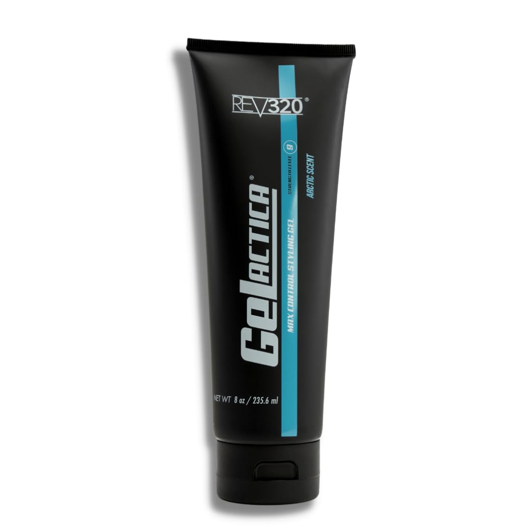 Gelactica Max Control gel for slick-back styling with durable hold