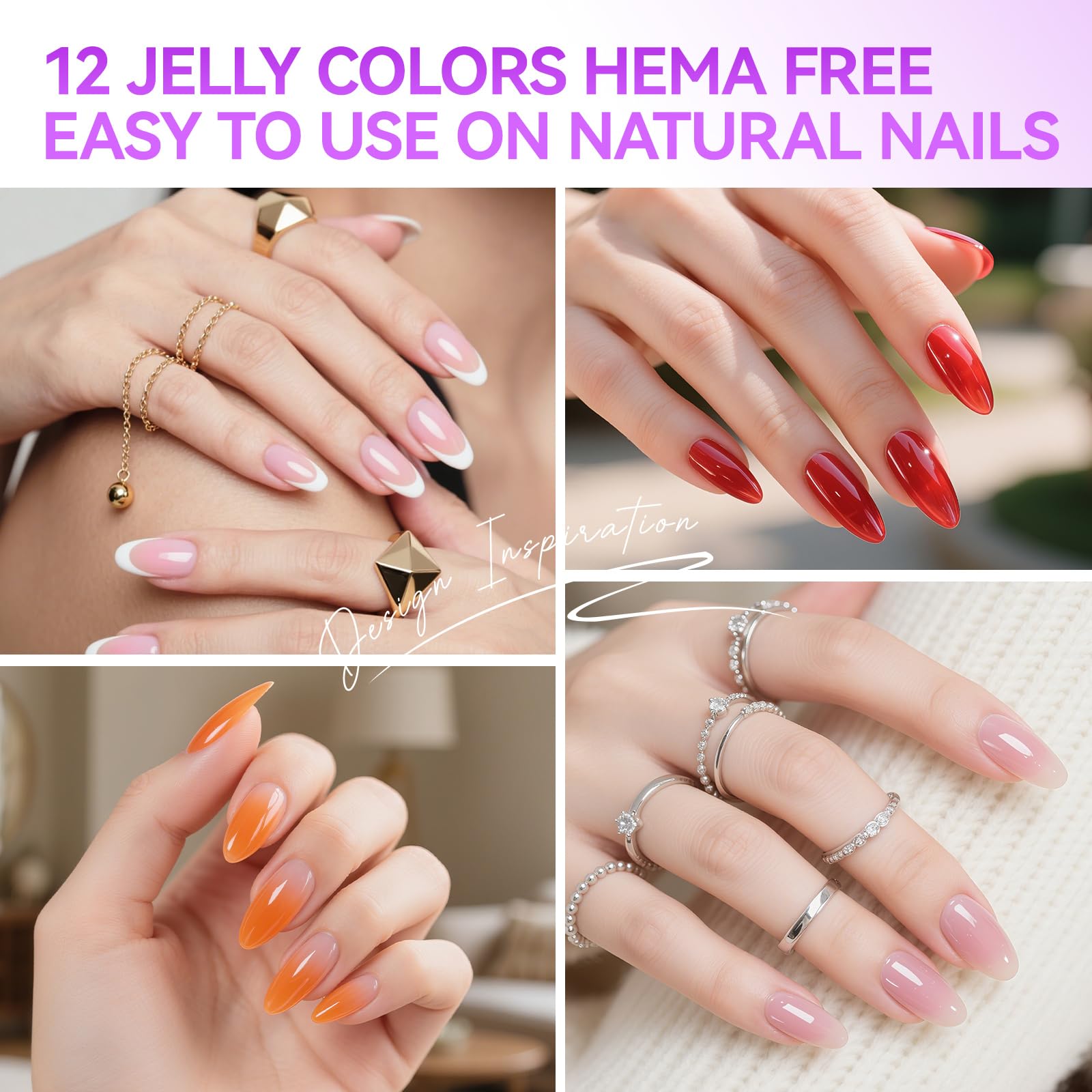 gelike ec jelly color gel polish brush closeup shows smooth application and one-stroke coverage