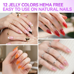 gelike ec jelly color gel polish brush closeup shows smooth application and one-stroke coverage
