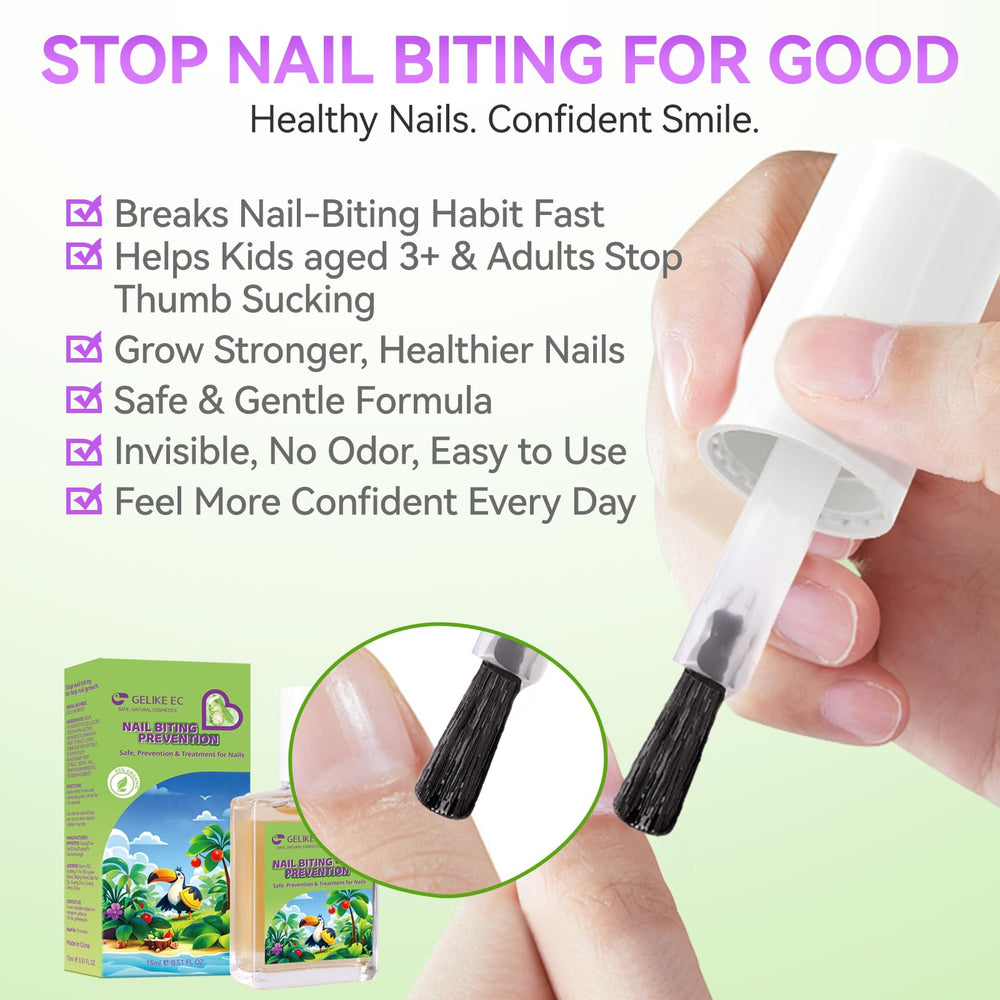 Gelike ec Nail Biting Polish family-activities shot demonstrates waterproof protection.