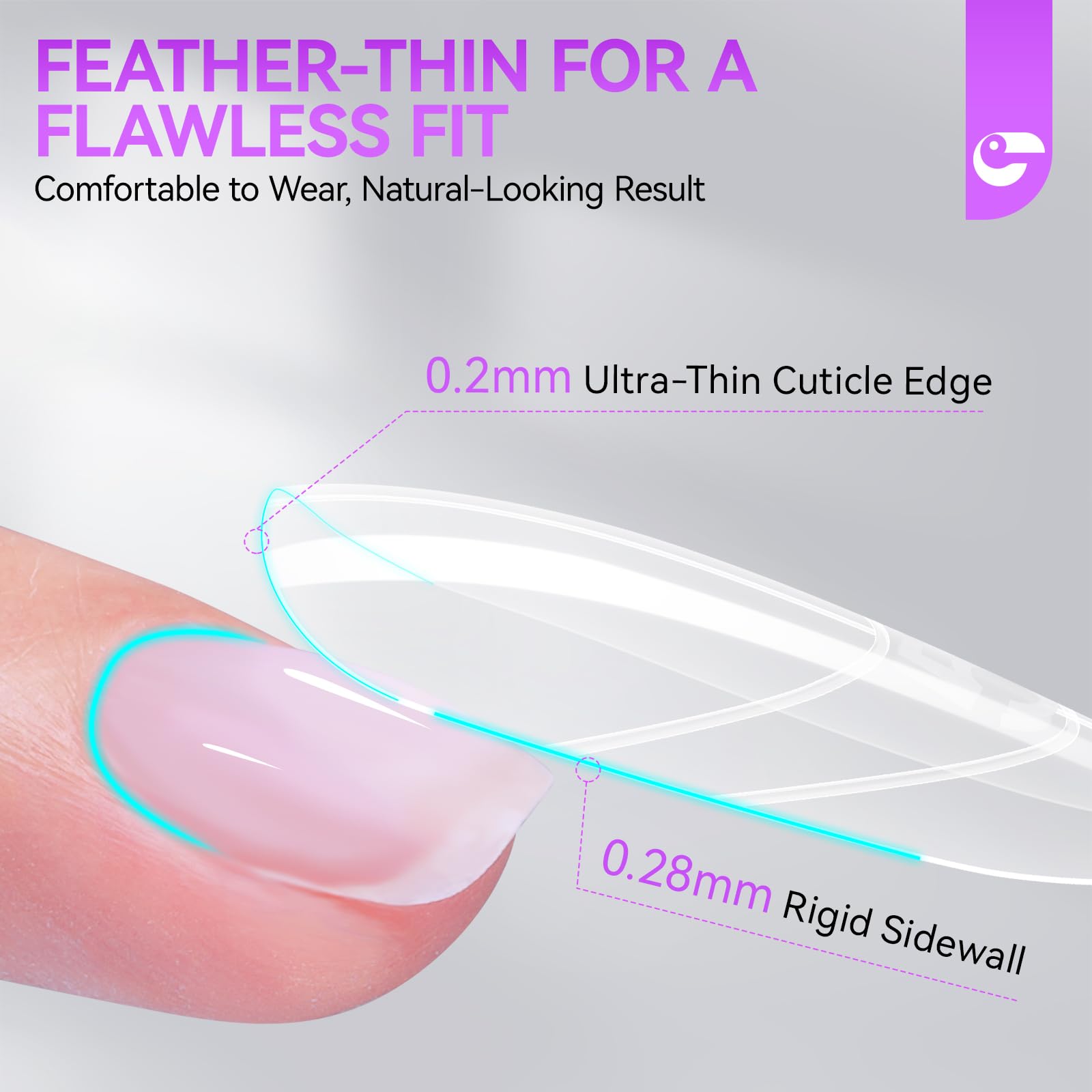 Gelike EC polygel nail extension molds demonstrate flexible material and repeatable results.