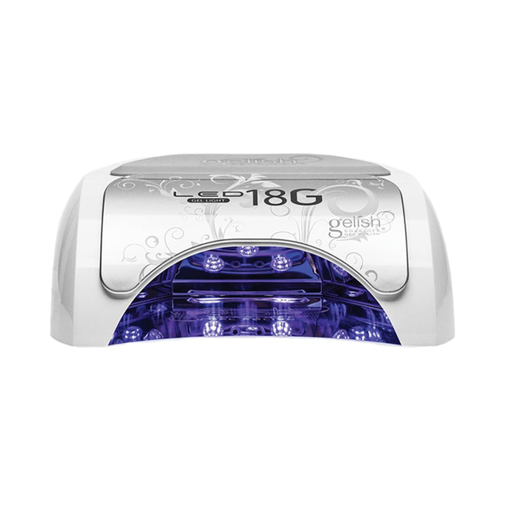 Gelish 18G Classic LED Light front view highlights portable design for salon or home use.