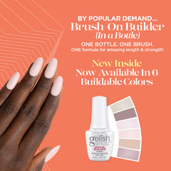 Gelish Brush-On Builder Gel LED curing setup showcases a 30-second quick cure.