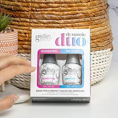 Gelish Dynamic Duo gel shine on manicure showing glossy, salon-like results.