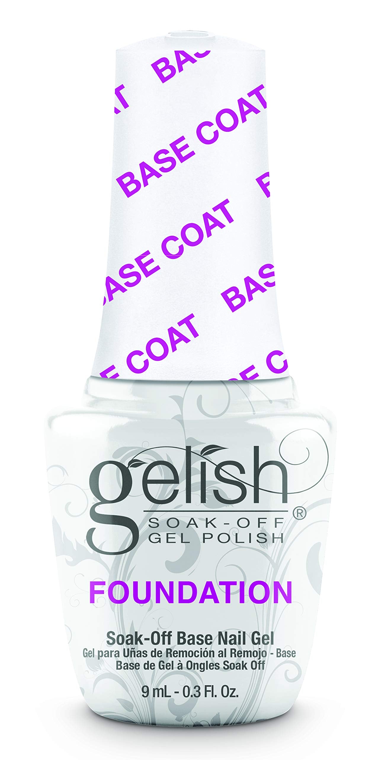 Gelish Mini Foundation Base Coat application close-up highlighting strong adhesion for gel nails