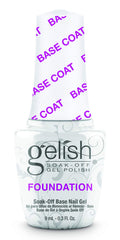 Gelish Mini Foundation Base Coat application close-up highlighting strong adhesion for gel nails