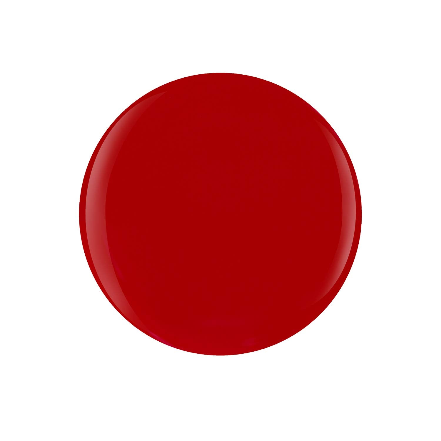Gelish MINI Hot Rod Red brush in cap enables precise application.