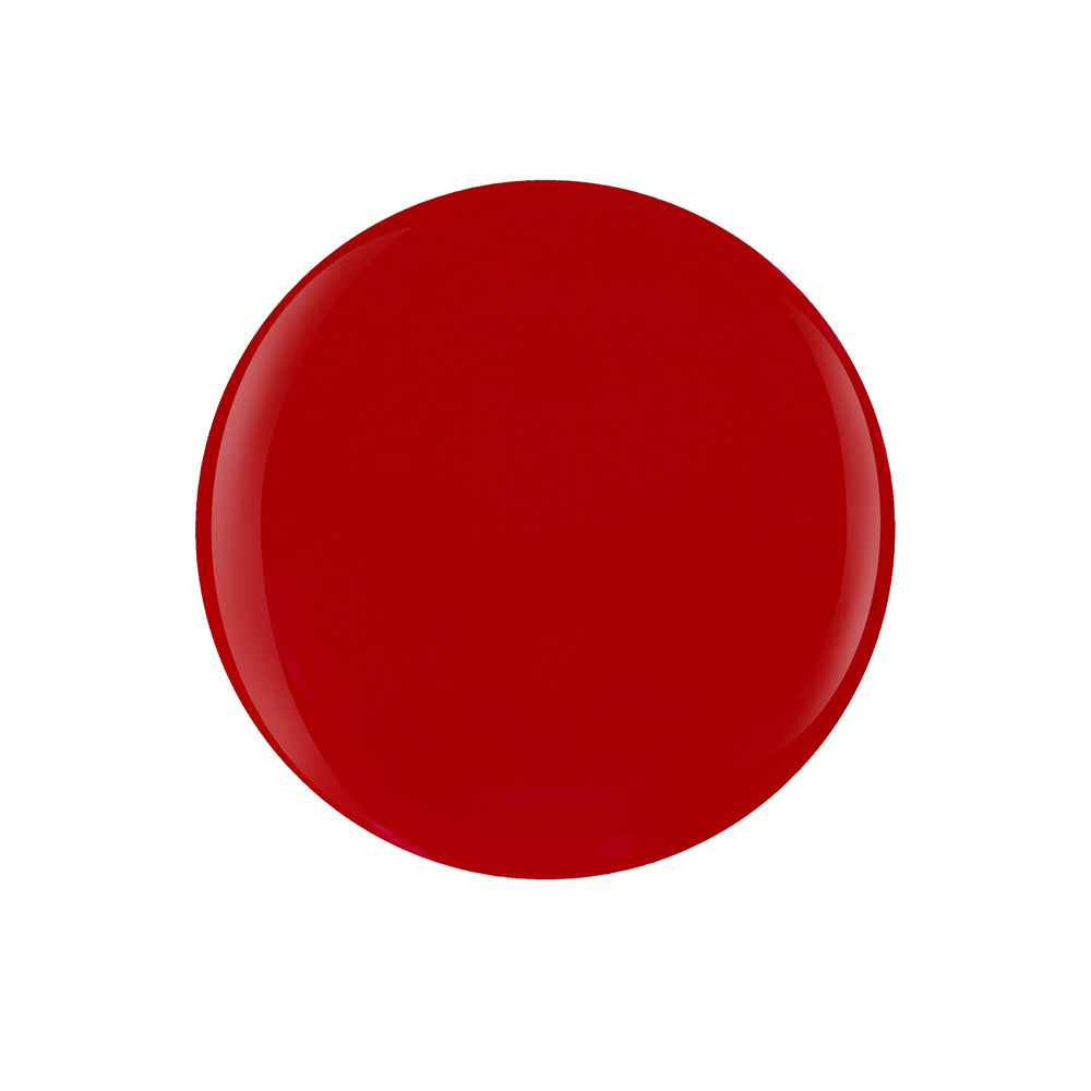 Gelish MINI Hot Rod Red brush in cap enables precise application.