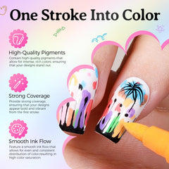 GELLAKTIK high-pigment formula delivering vibrant color over gel or regular polish