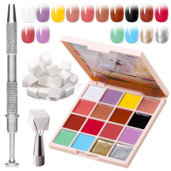 GELLAKTIK sponge pat 16-color ombre palette for salon-grade gradients.