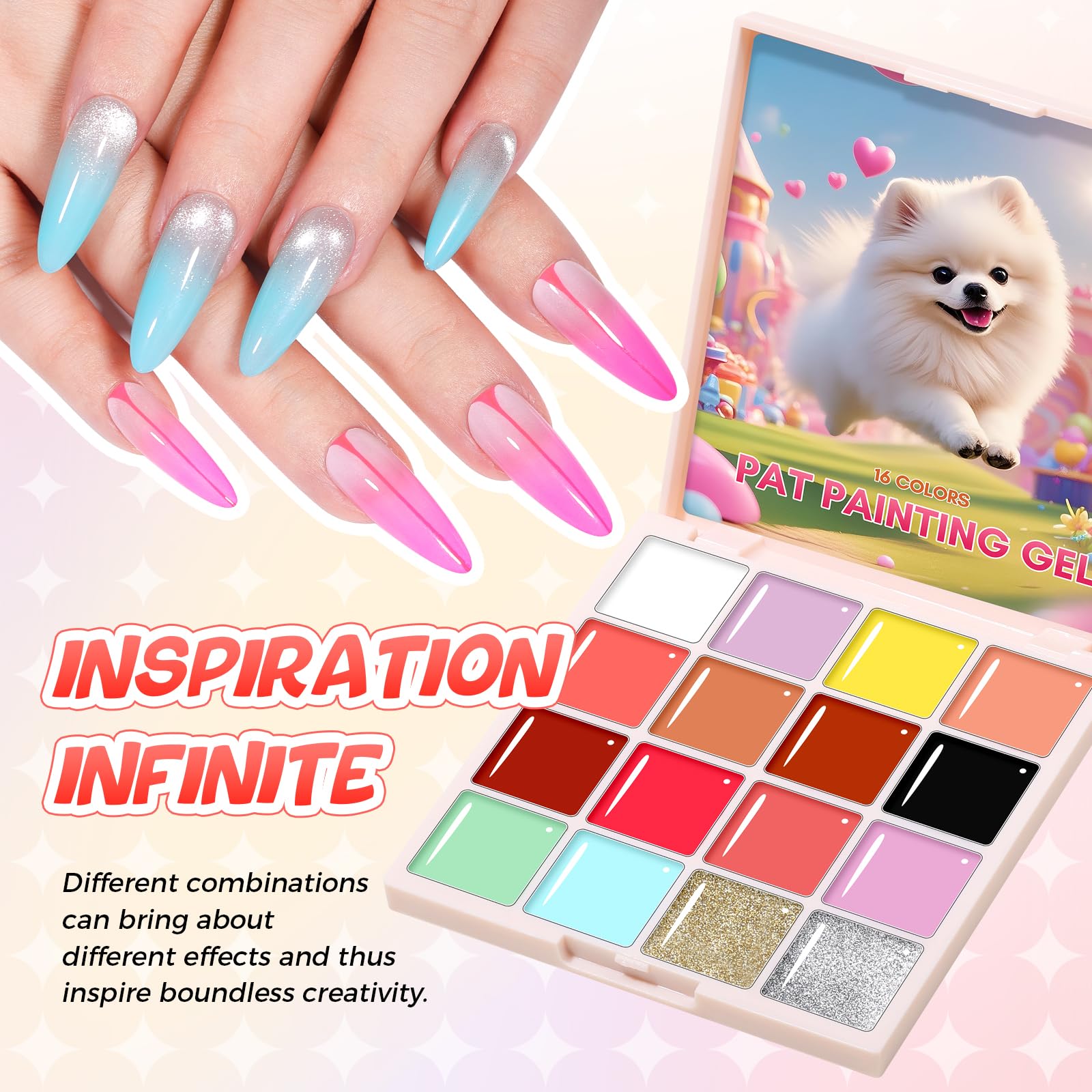 GELLAKTIK sponge pat high-gloss finish for DIY nail art.