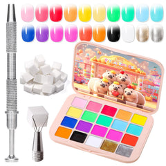 Gellaktik sponge pat palette Neon Gradient for seamless ombre nails
