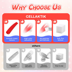 GELLAKTIK sponge pat smooth gel formula blends softly with glossy finish.