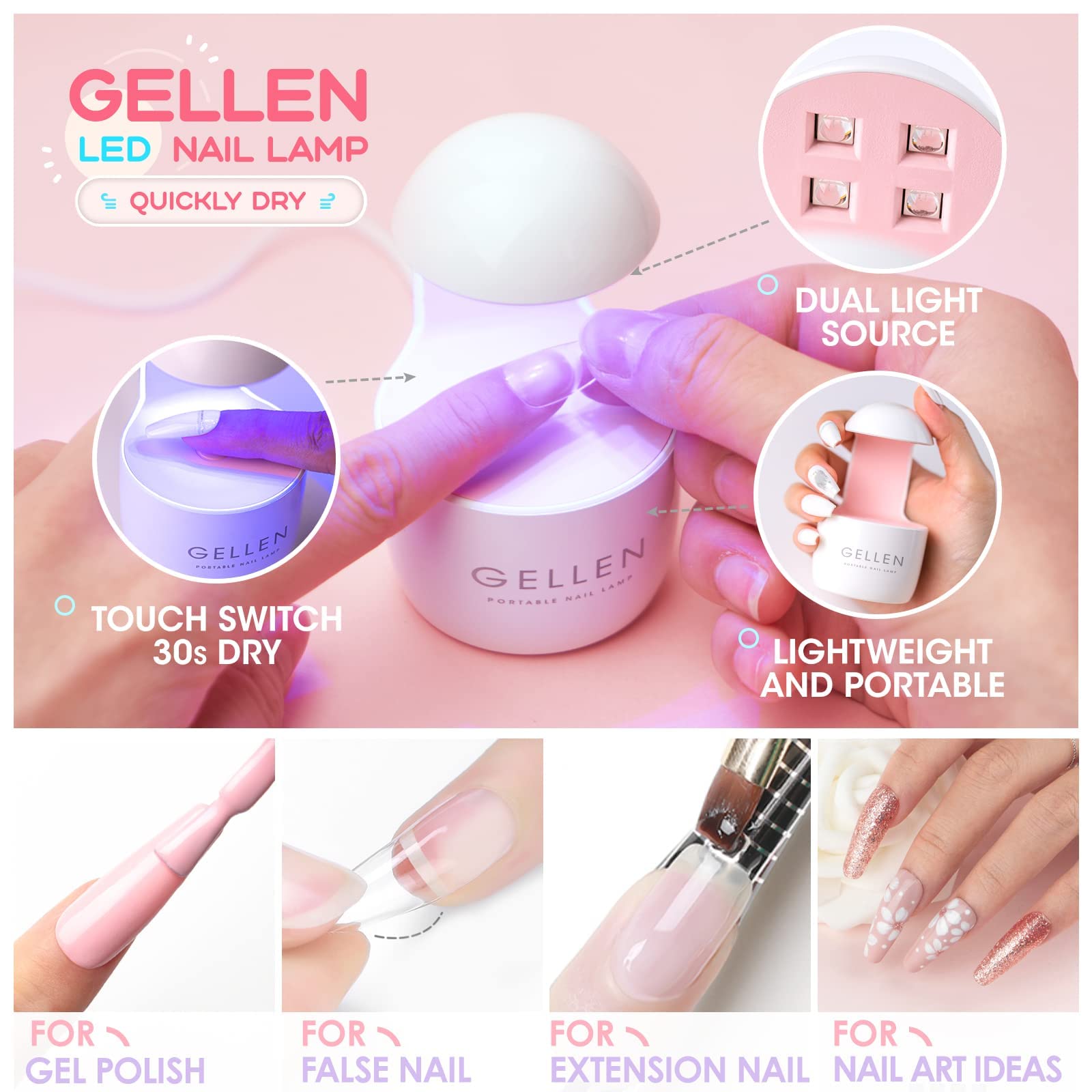 Gellen nail decorations for creative DIY manicure embellishments.