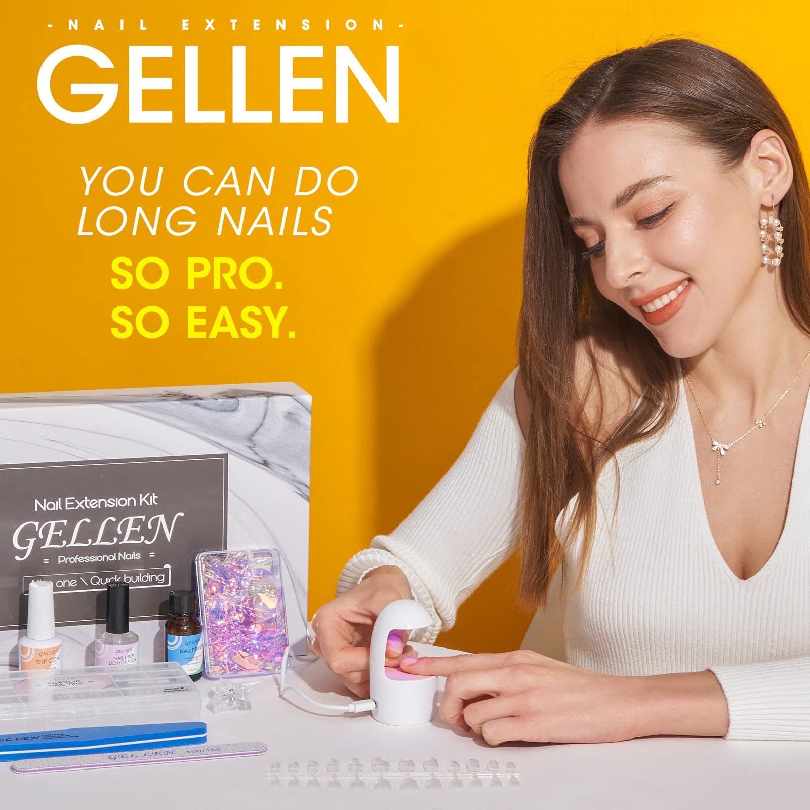 Gellen nail files included for prep and shaping.