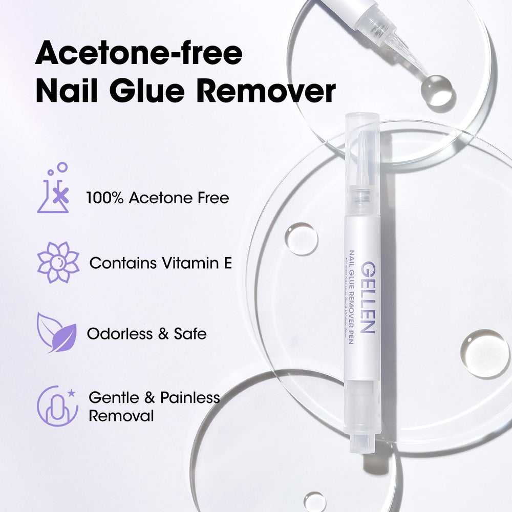 GELLEN remover pen contains Vitamin E to nourish nails after removal.