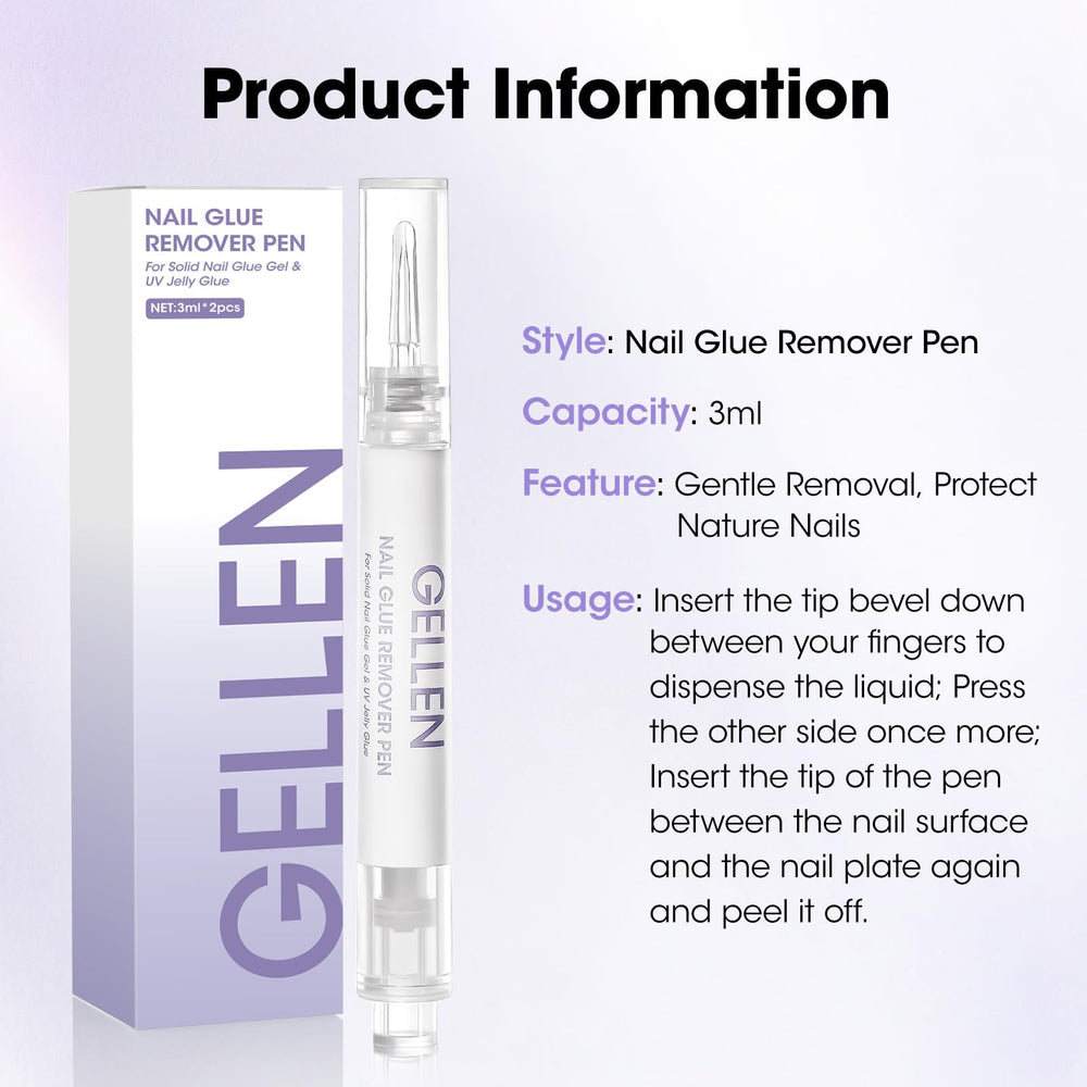 GELLEN step-by-step dispensing simplifies removal process.