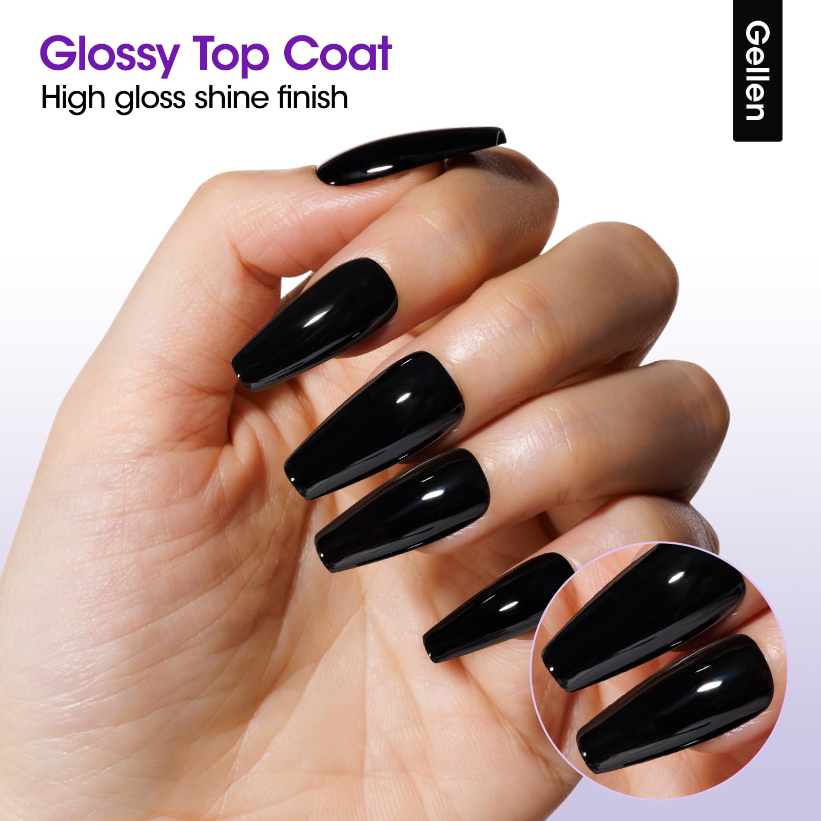 Gellen nails application sequence showing primed nails ready for gel layers.
