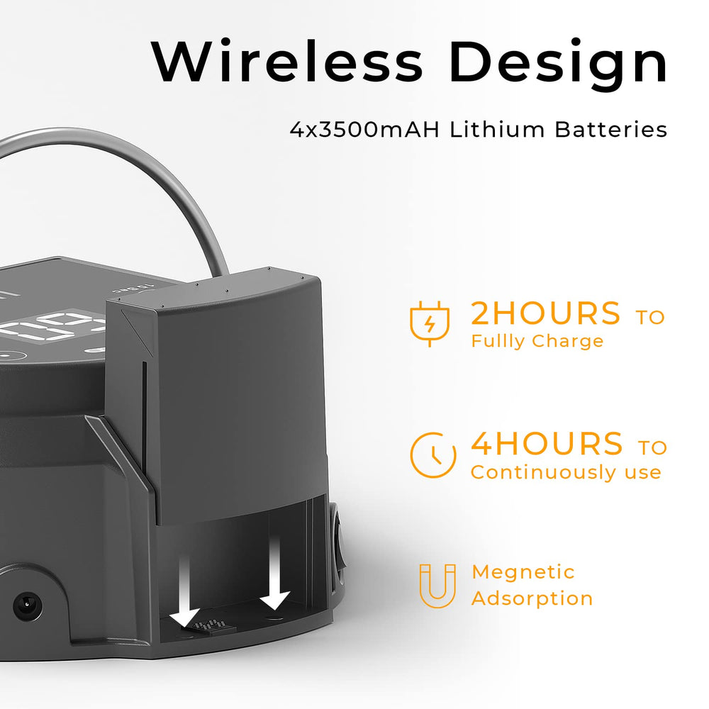Gelpal removable battery illustrates replaceable power source for longer use.