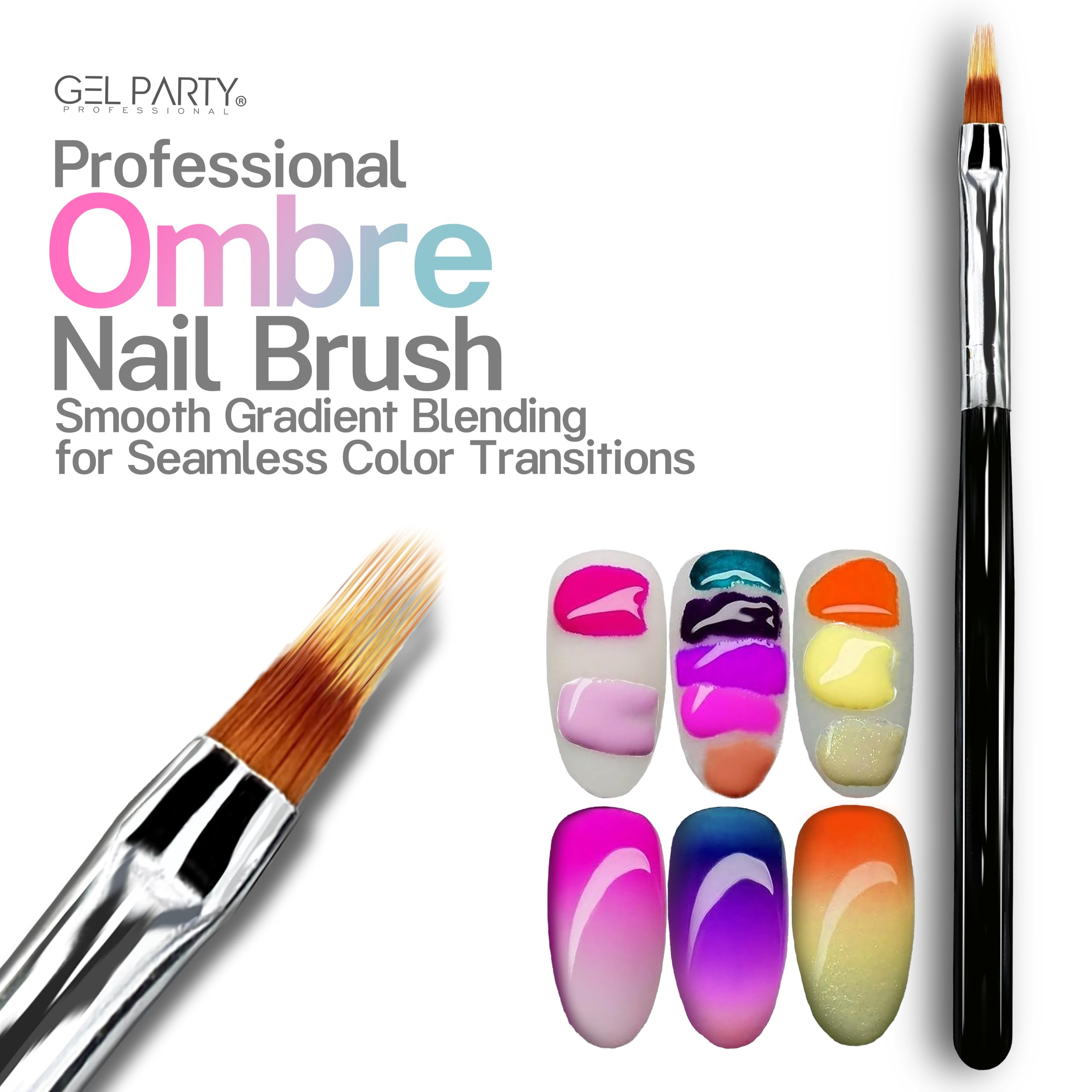 GEL PARTY Ergonomic handles withstand acetone cleaning and long sessions.
