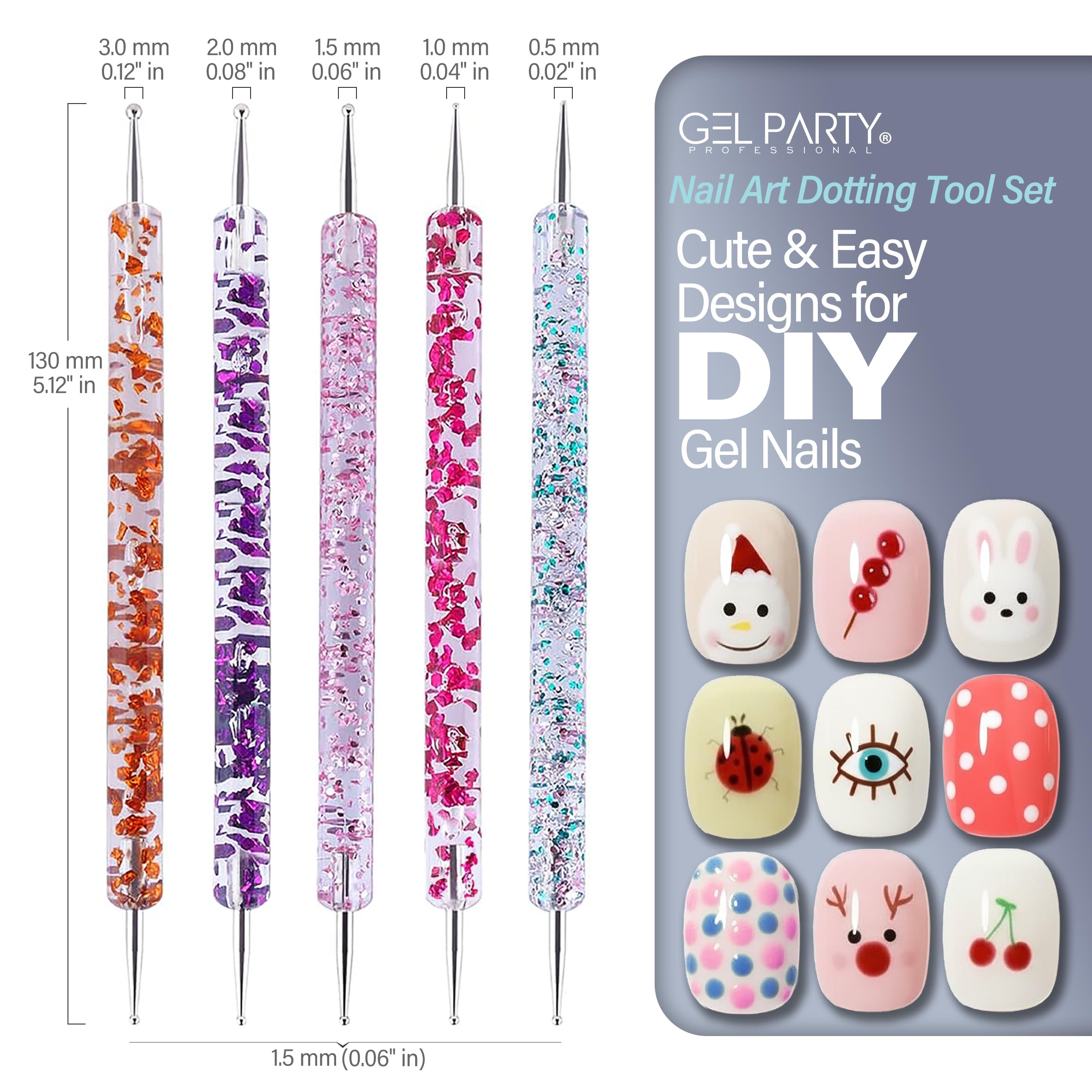 GEL PARTY Fan brush spreading product for smooth gel application.