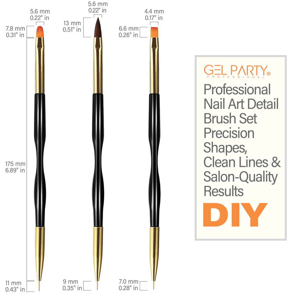 GEL PARTY Fine liner brush in action for precise detailing.