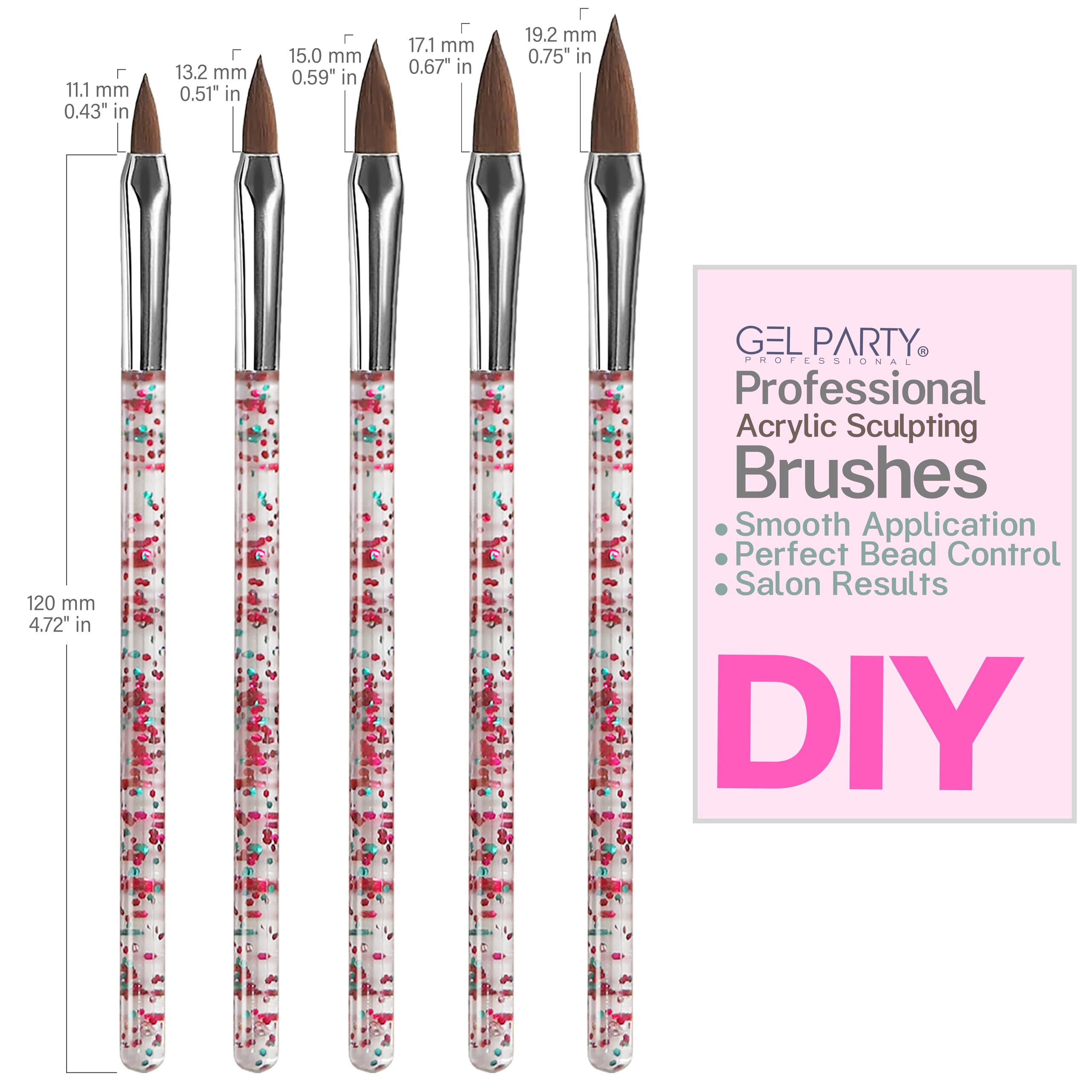 GEL PARTY Storage case keeps brushes organized during travel.