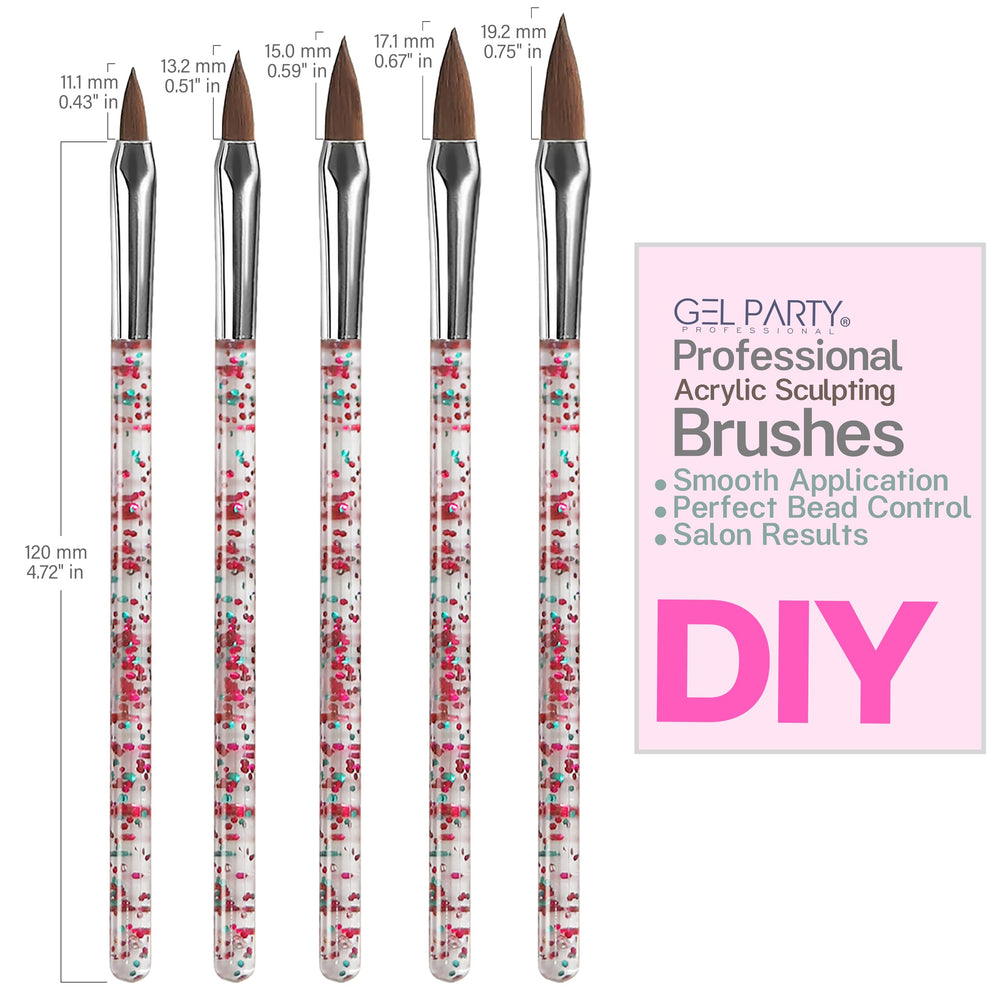 GEL PARTY Storage case keeps brushes organized during travel.