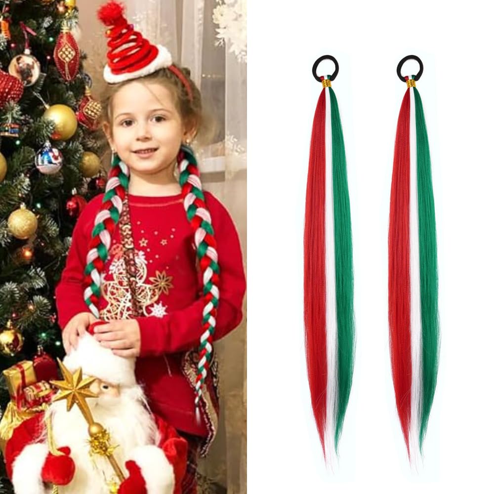 GELXGRIT 2-pack colored ponytail extensions 26 inches for quick celebrity-style flair