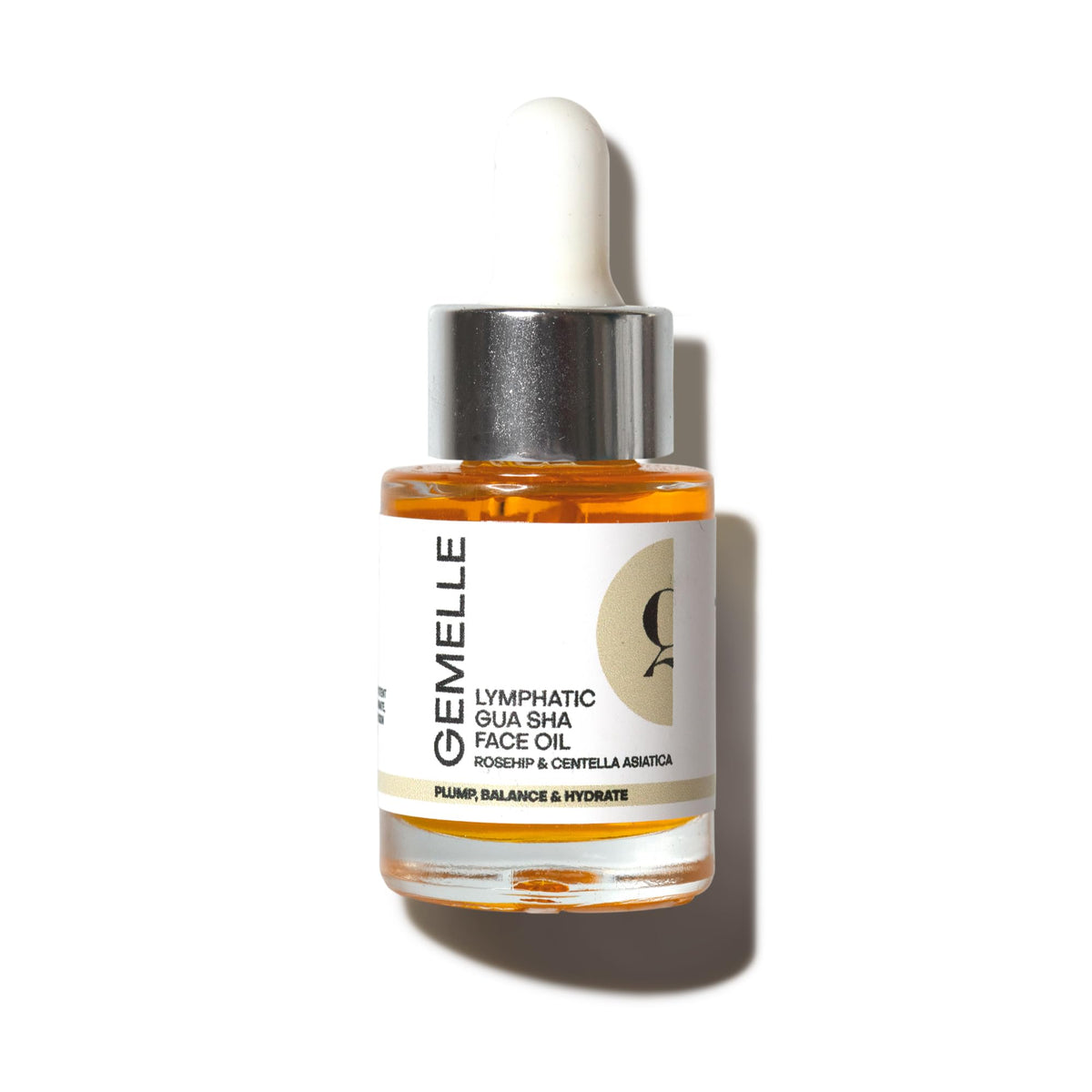 GEMELLE Lymphatic Gua Sha Face Oil bottle ready for smooth glides