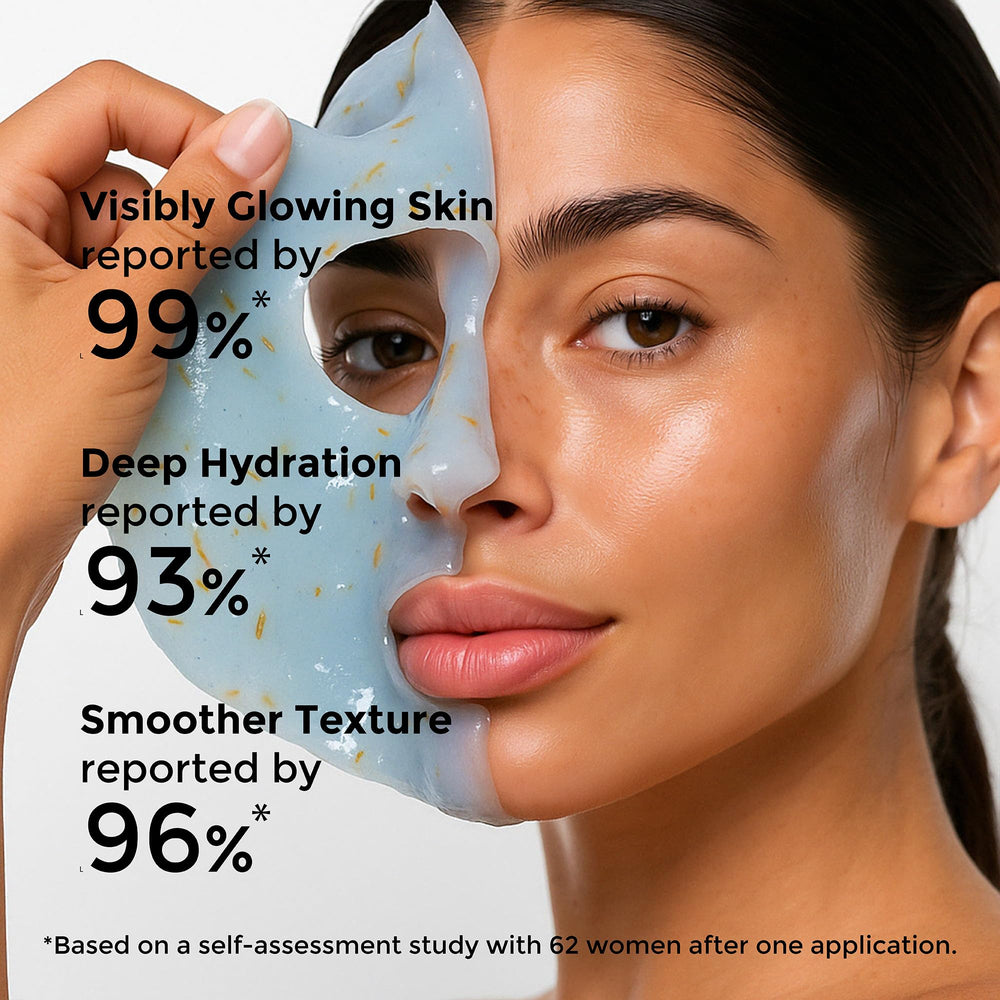 GEMSKIN Jelly Mask hydration formula with hyaluronic acid delivers lasting moisture.