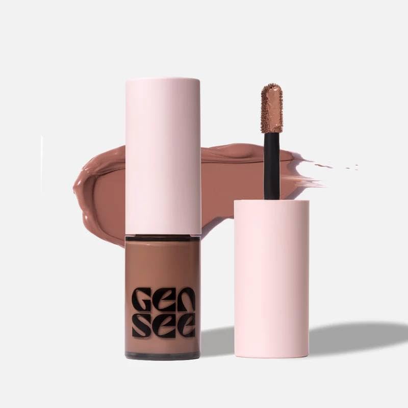 Gen See Mixed Media Matte Liquid Eyeshadow Shroom 05 swatch shows versatile matte taupe color.