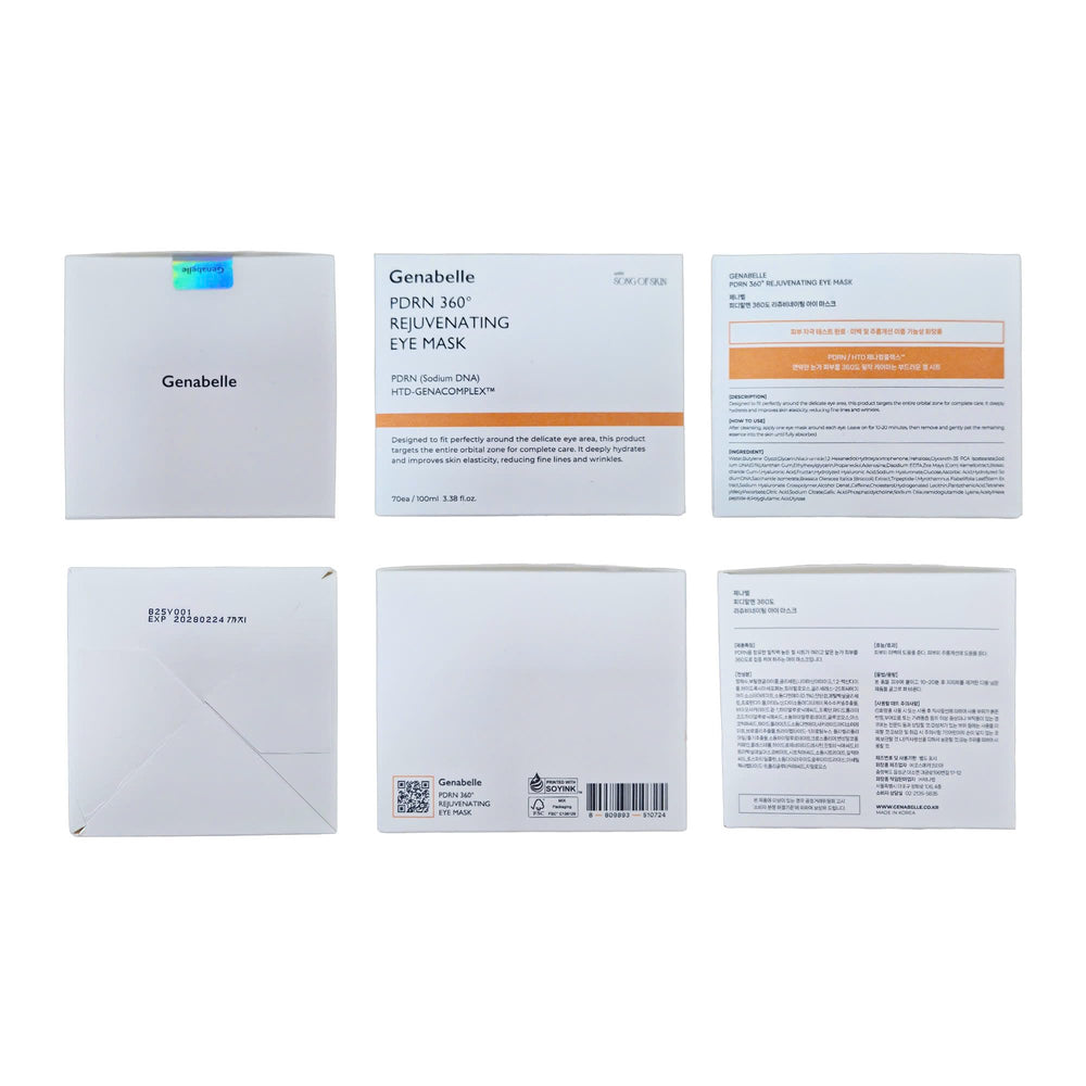 Genabelle PDRN 360° Eye Mask cooling effect applied to under-eye area