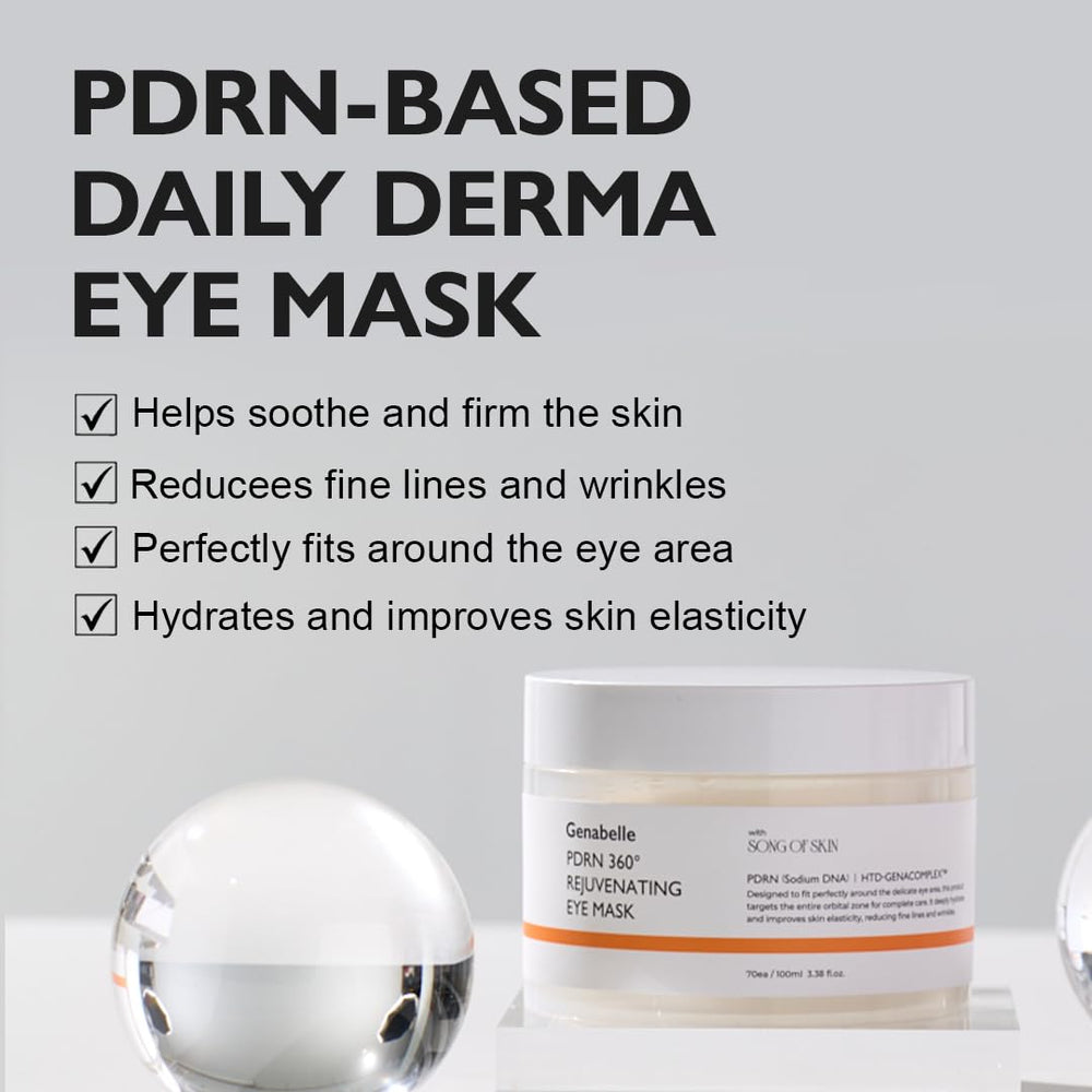 Genabelle PDRN 360° Eye Mask hydrogel texture close-up for cooling hydration
