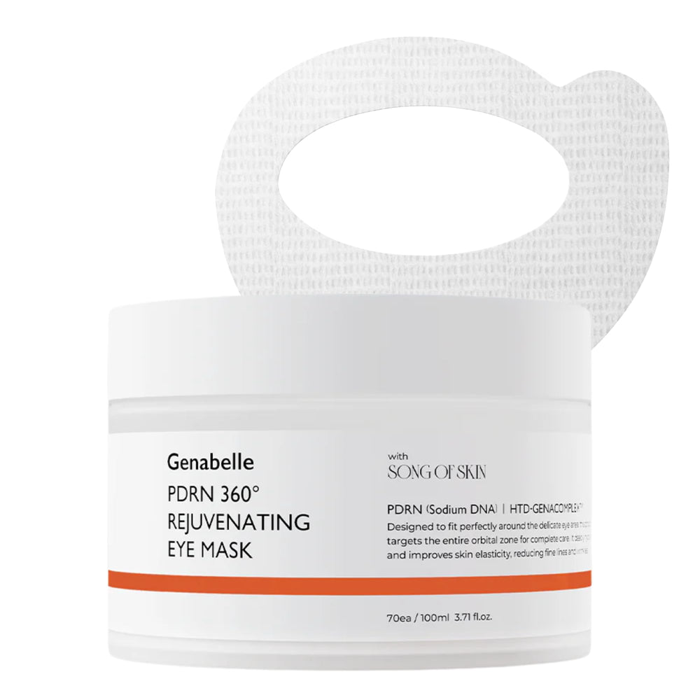 Genabelle PDRN 360° Eye Mask packaging showcasing full-eye-area treatment for hydration