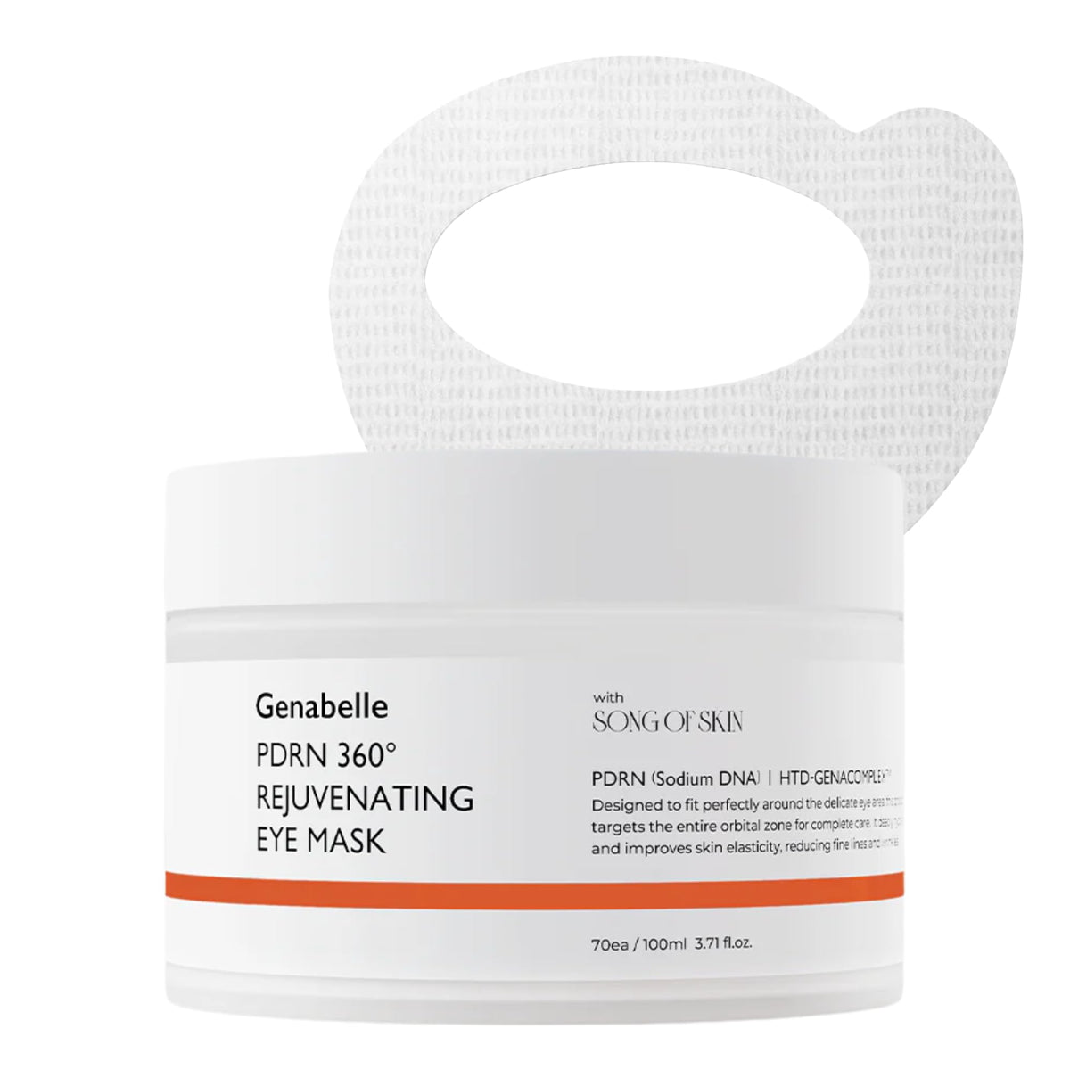 Genabelle PDRN 360° Eye Mask packaging showcasing full-eye-area treatment for hydration