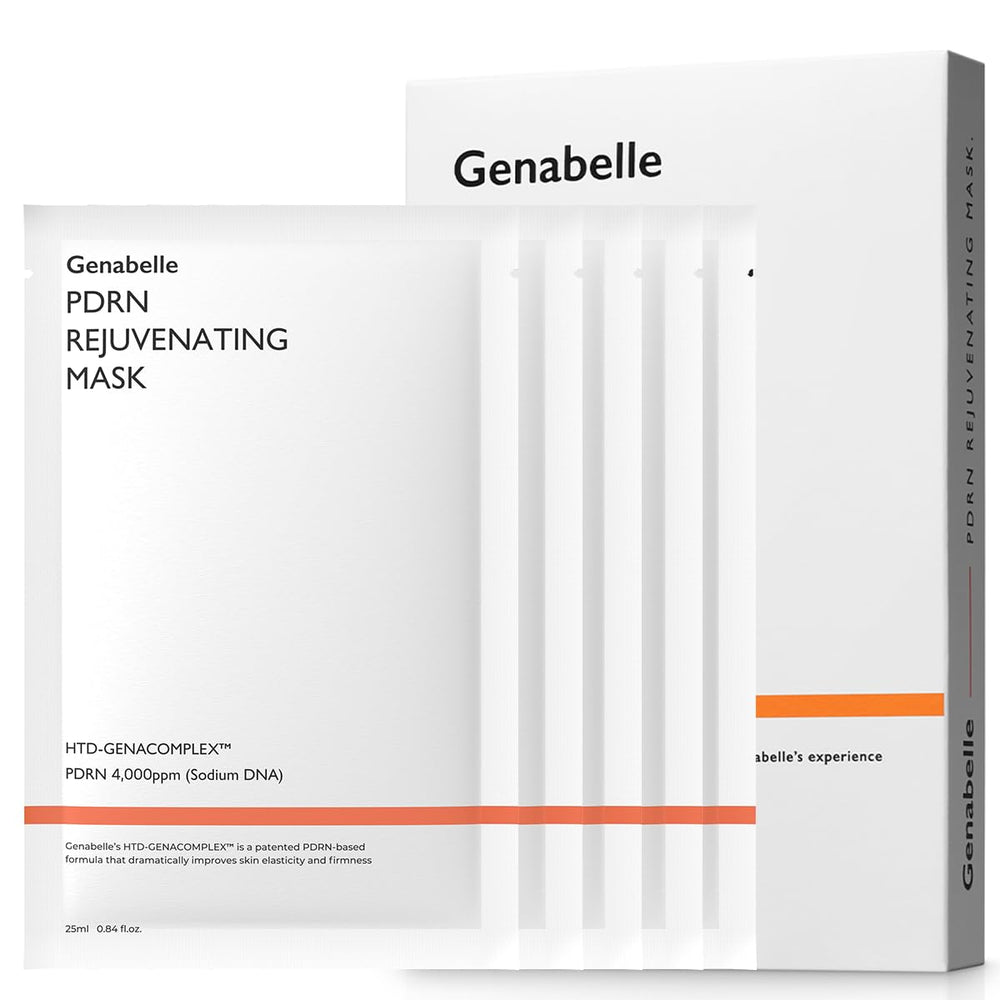 Genabelle PDRN Rejuvenating Mask Sheet package open shows calming hydration ritual.