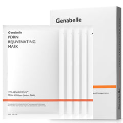 Genabelle PDRN Rejuvenating Mask Sheet package open shows calming hydration ritual.