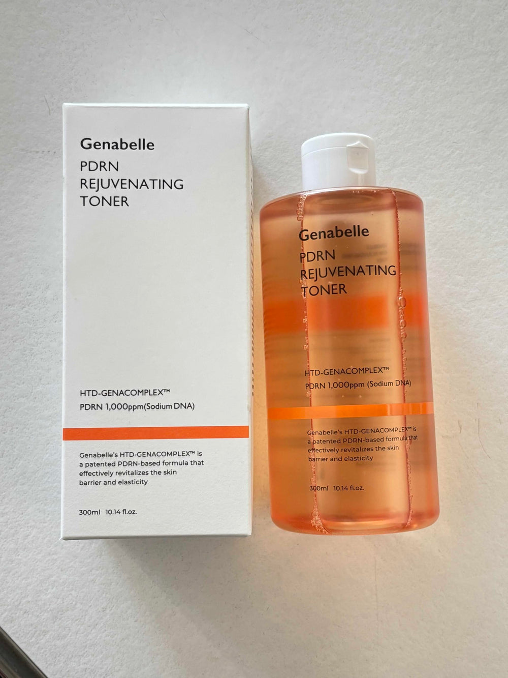 Genabelle PDRN Toner close-up emphasizes pore refinement.