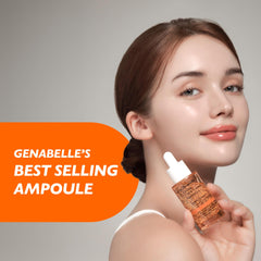 genabelle pdrn vita toning ampoule application scene showing fresh, ready-to-use ampoule