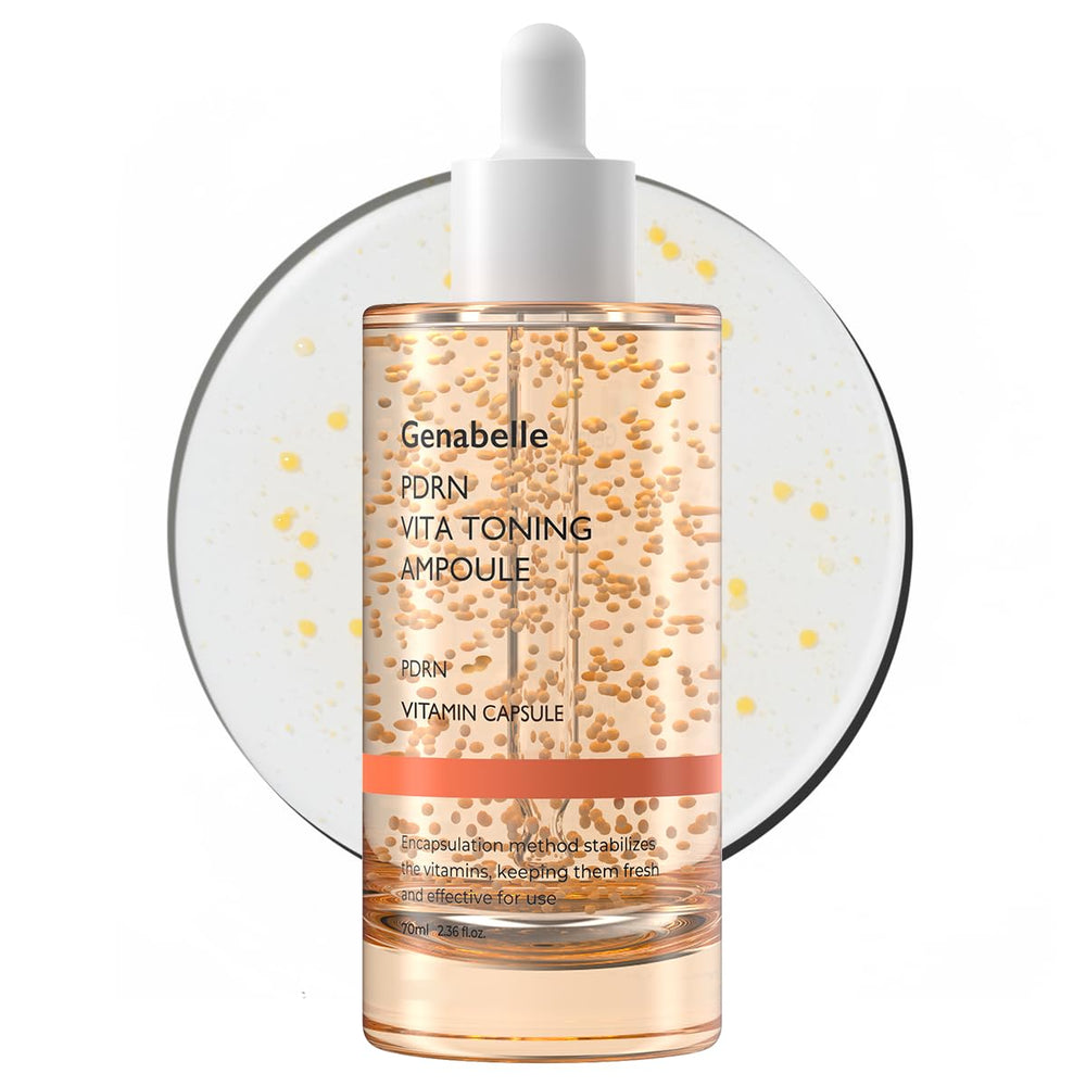 Genabelle PDRN Vita Toning Ampoule jar shows jumbo bottle for lasting hydration.
