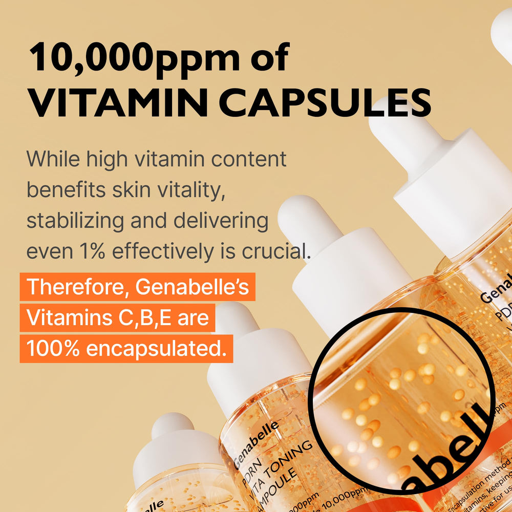 genabelle pdrn vita toning ampoule tripetide-1 close-up indicates smoothing results