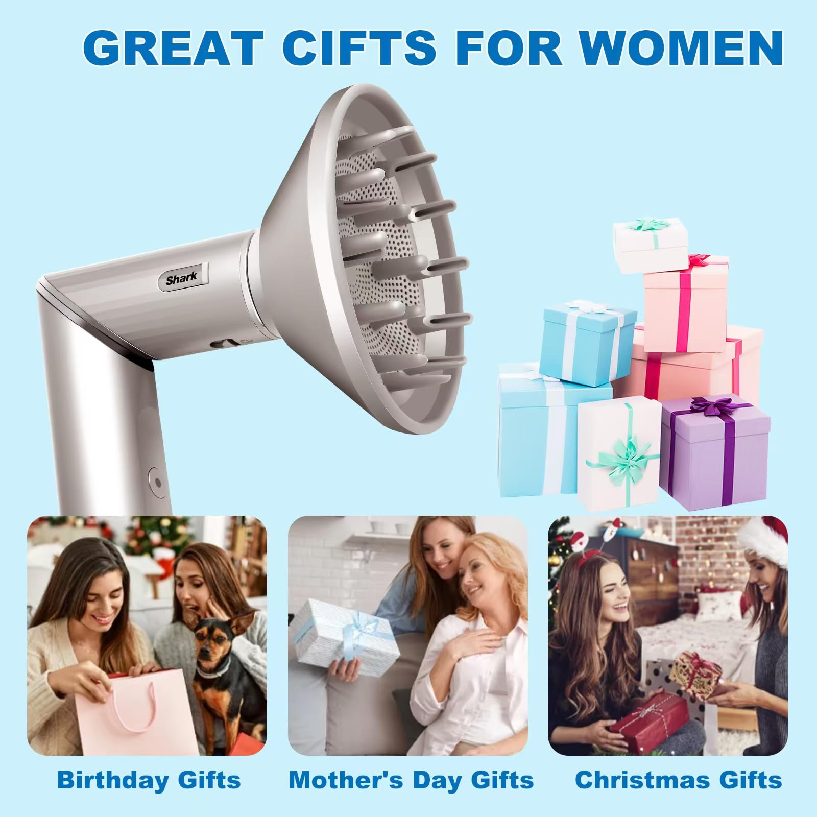 GENCAM diffuser lightweight design for easy, comfortable styling sessions